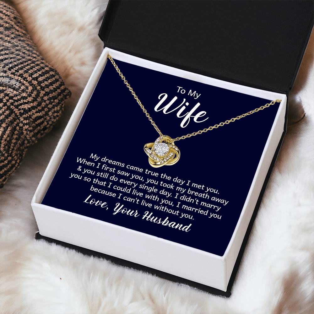 To my wife - Love Knot Necklace