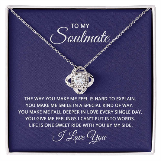 To My Soulmate - Love Knot Necklace