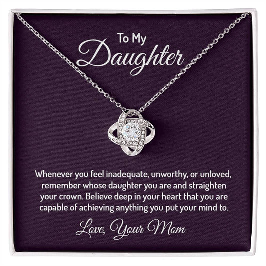 To my daughter - Love Knot Necklace