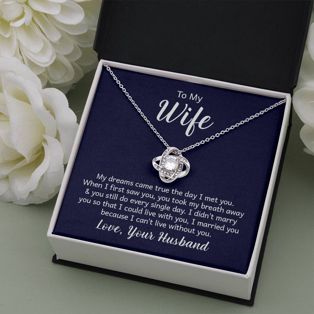 To my wife - Love Knot Necklace