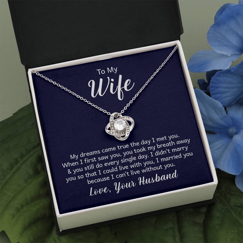 To my wife - Love Knot Necklace