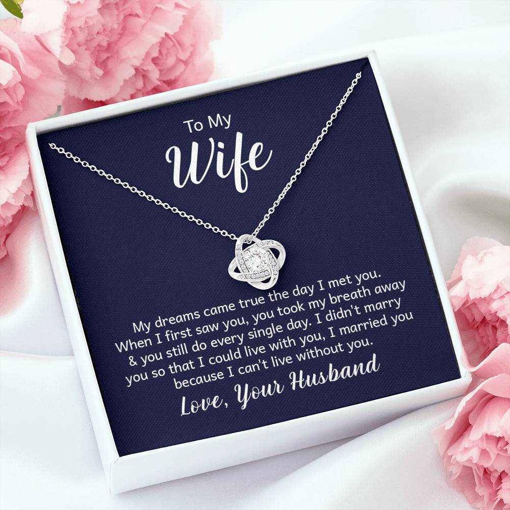 To my wife - Love Knot Necklace