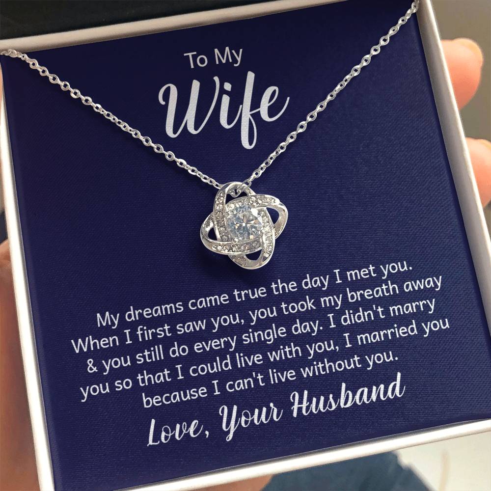 To my wife - Love Knot Necklace