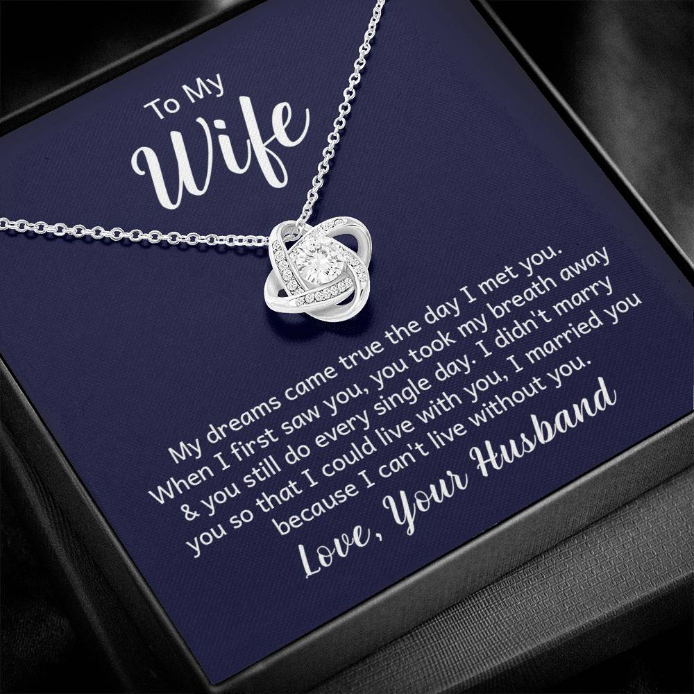 To my wife - Love Knot Necklace