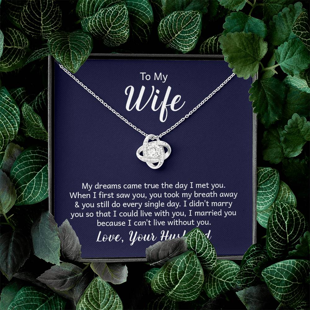 To my wife - Love Knot Necklace