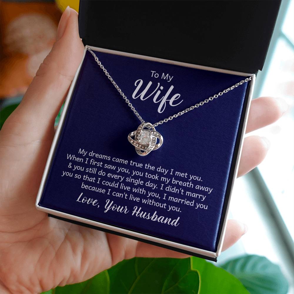 To my wife - Love Knot Necklace