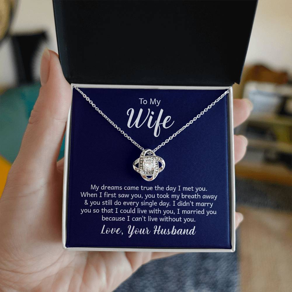 To my wife - Love Knot Necklace