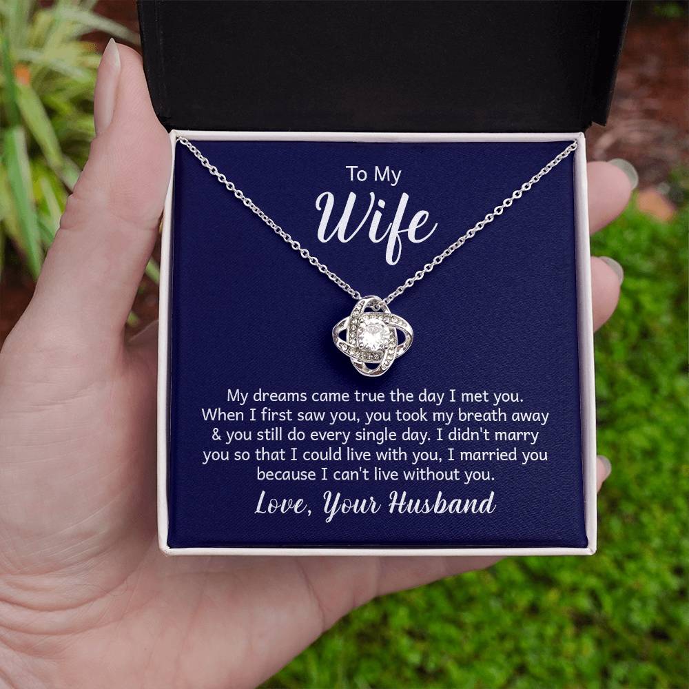 To my wife - Love Knot Necklace