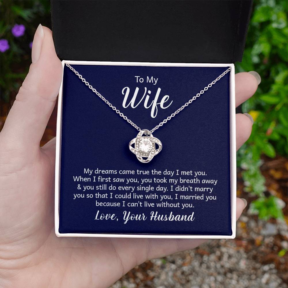 To my wife - Love Knot Necklace