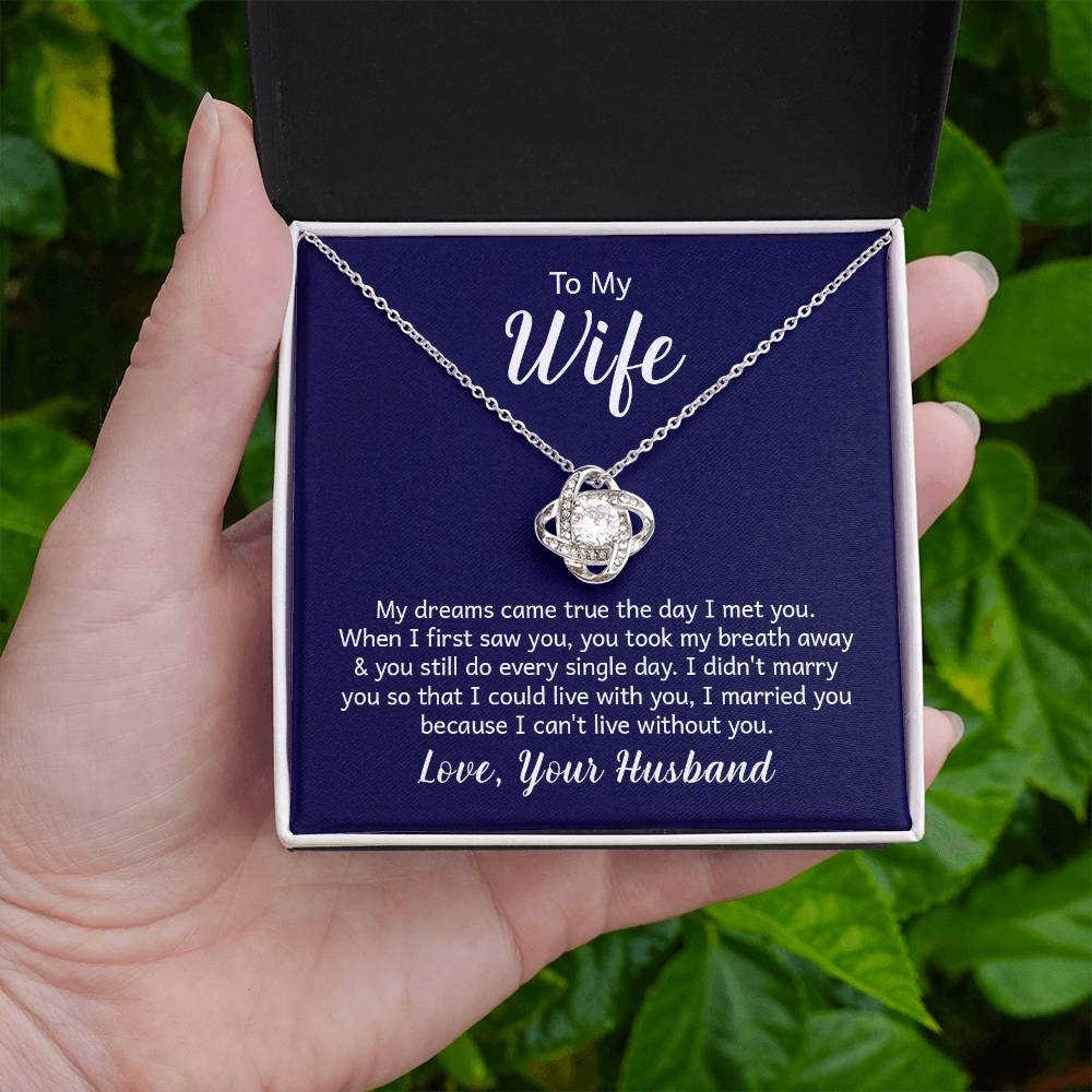 To my wife - Love Knot Necklace