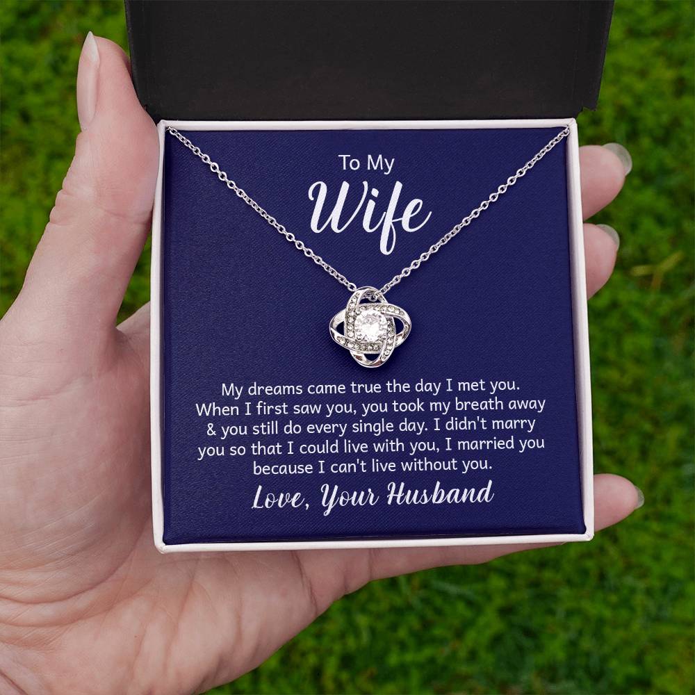 To my wife - Love Knot Necklace