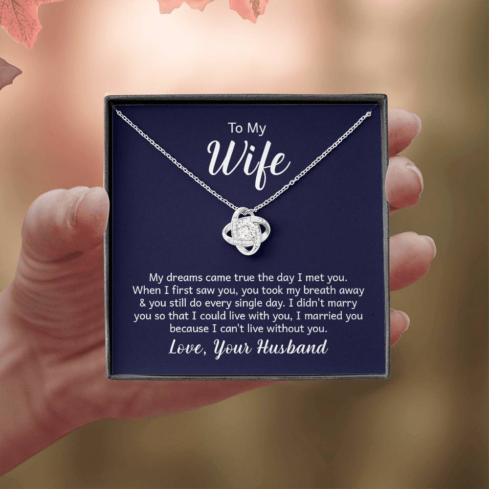 To my wife - Love Knot Necklace