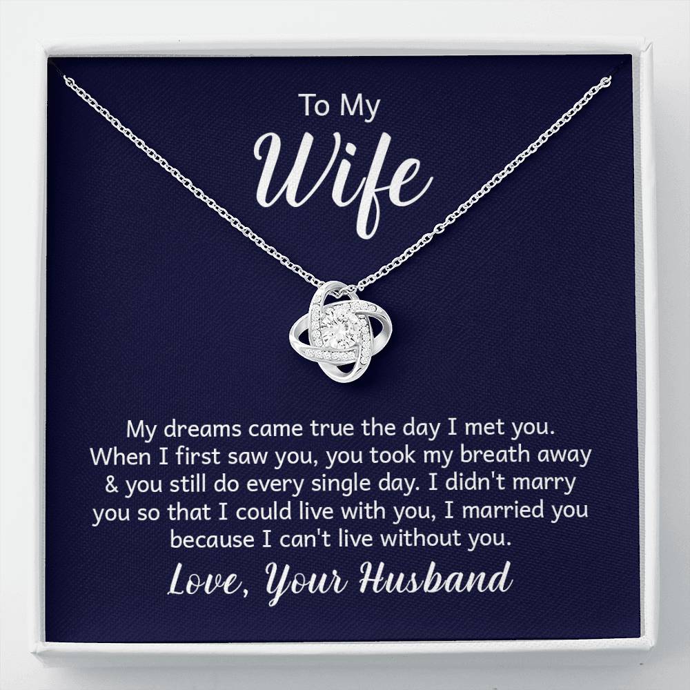 To my wife - Love Knot Necklace