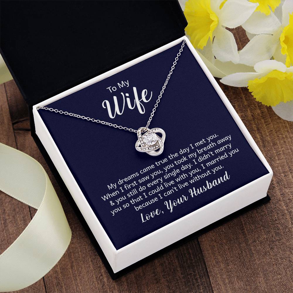 To my wife - Love Knot Necklace