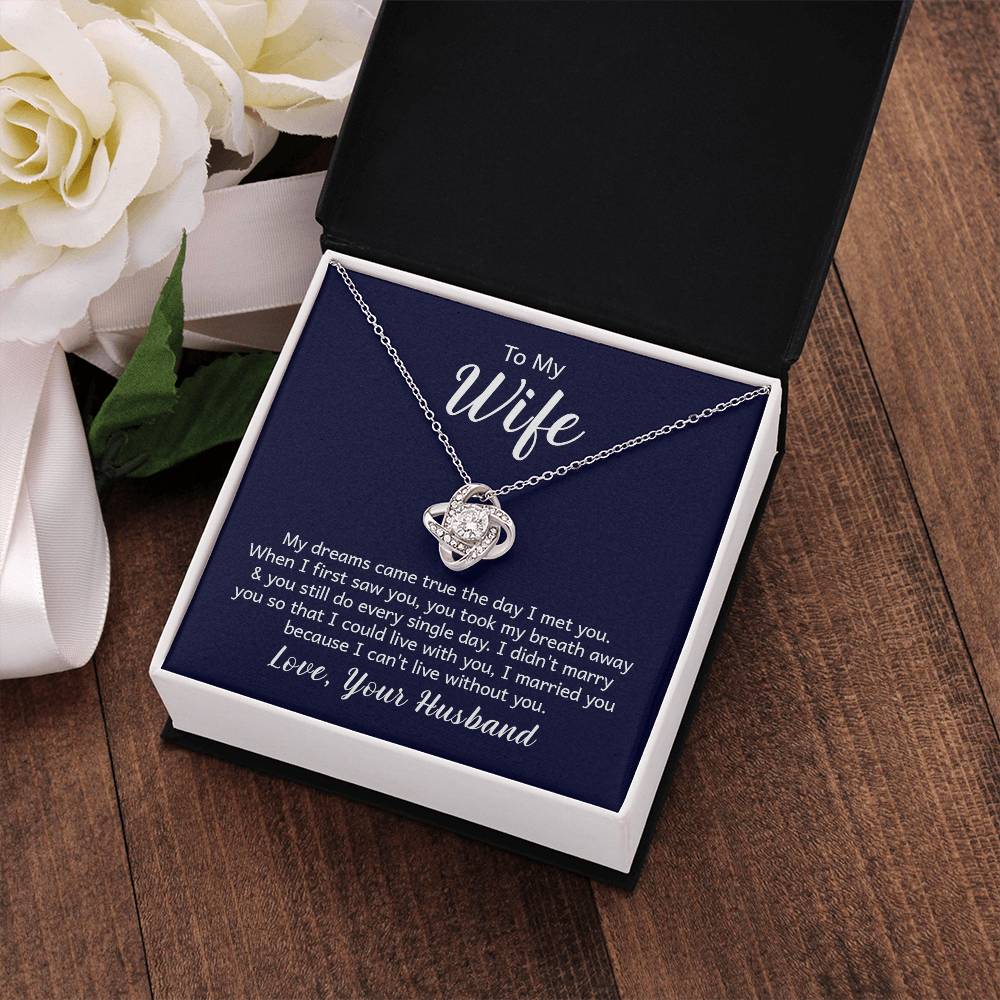 To my wife - Love Knot Necklace