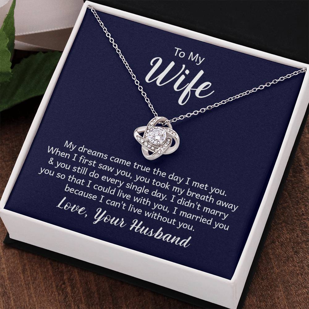 To my wife - Love Knot Necklace