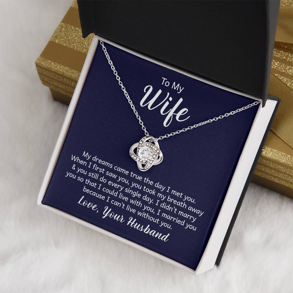 To my wife - Love Knot Necklace