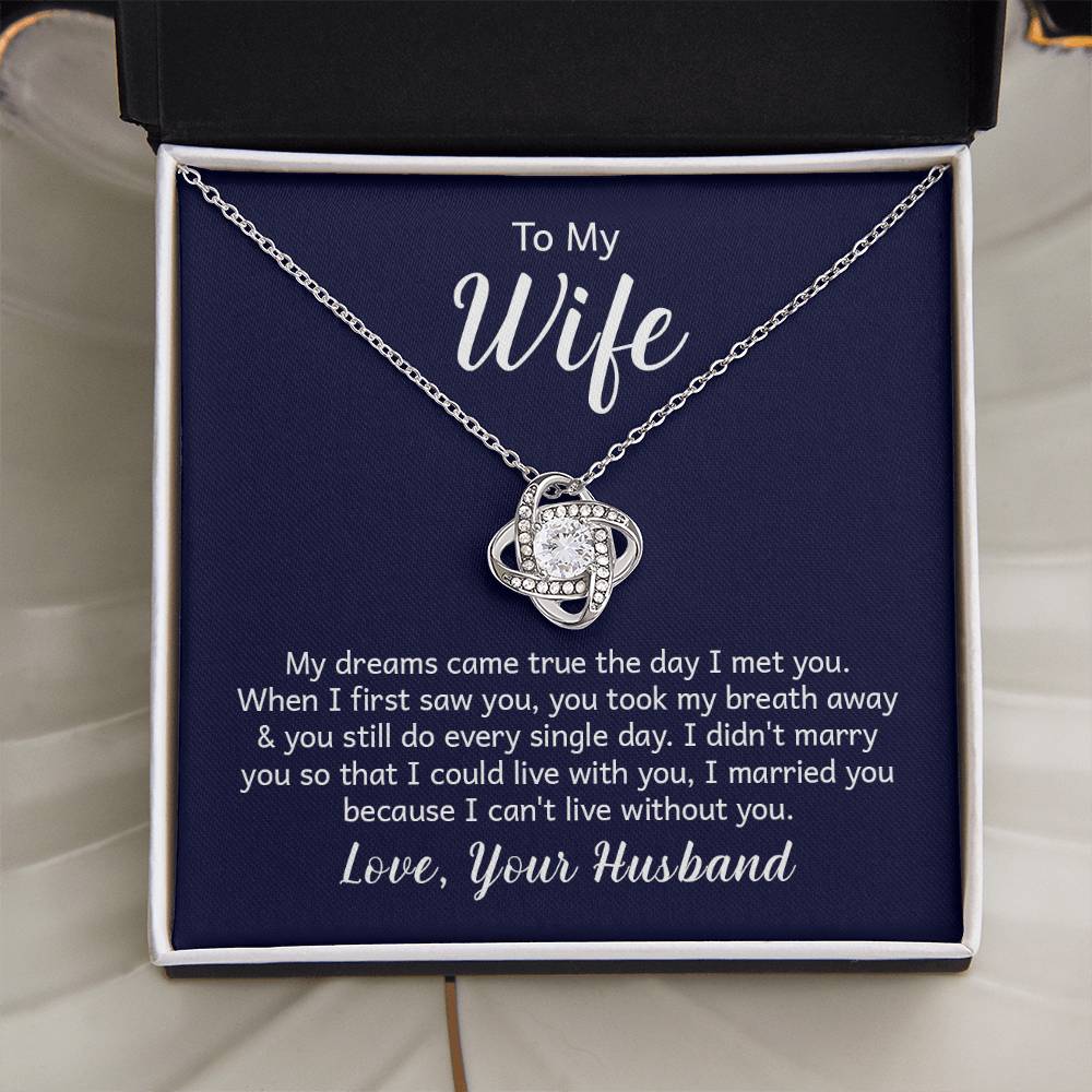 To my wife - Love Knot Necklace