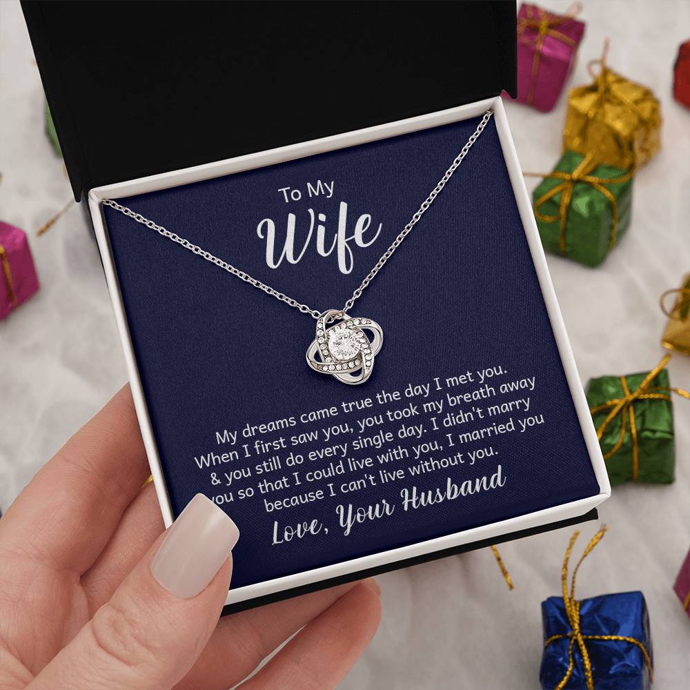 To my wife - Love Knot Necklace