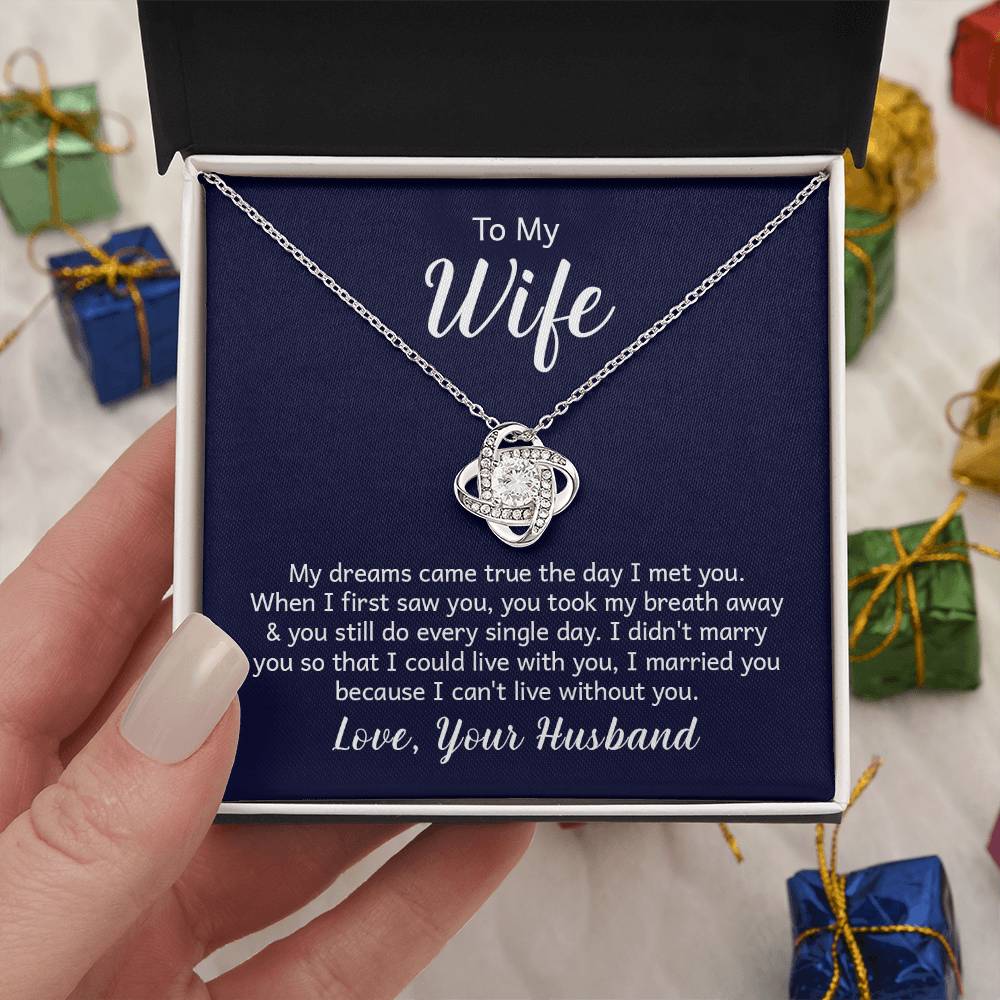 To my wife - Love Knot Necklace