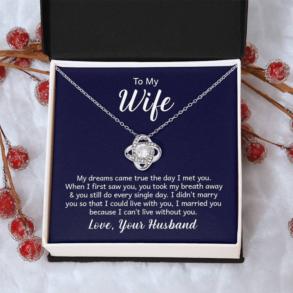 To my wife - Love Knot Necklace