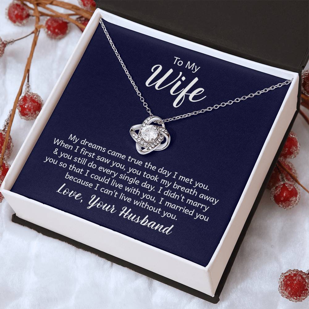 To my wife - Love Knot Necklace