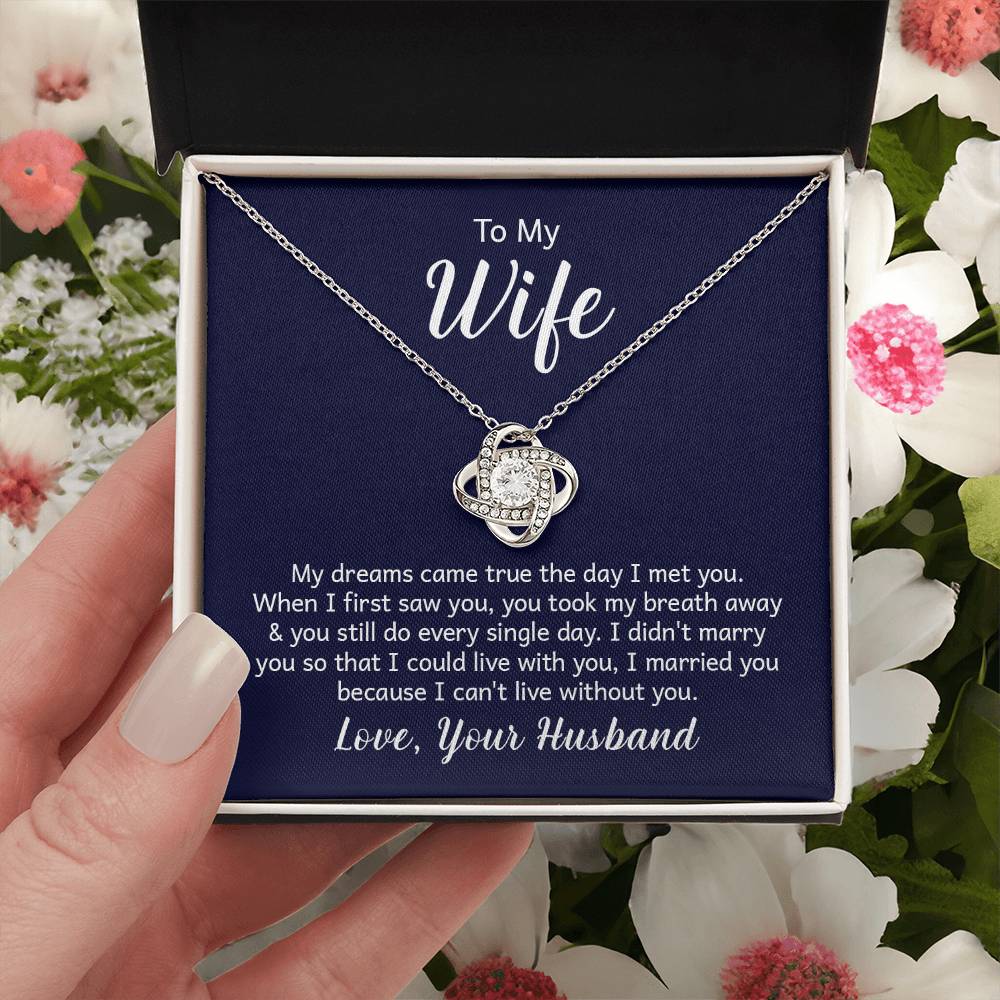 To my wife - Love Knot Necklace