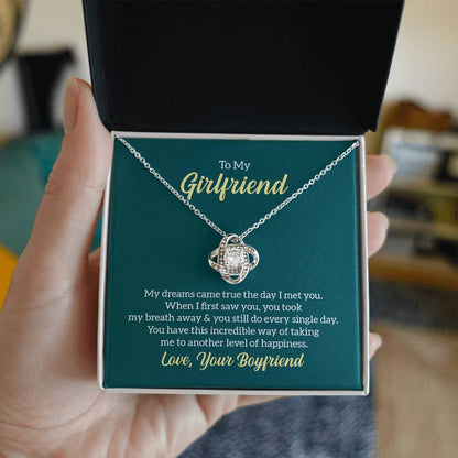 To my girlfriend - Love Knot Necklace