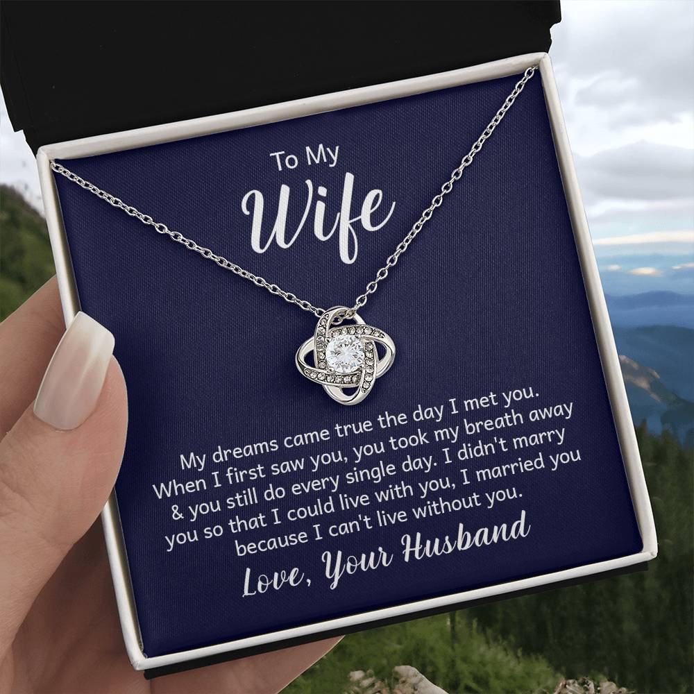 To my wife - Love Knot Necklace