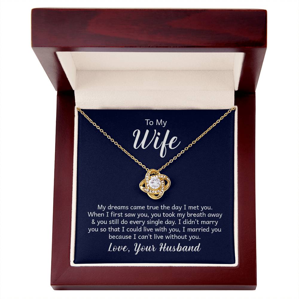 To my wife - Love Knot Necklace