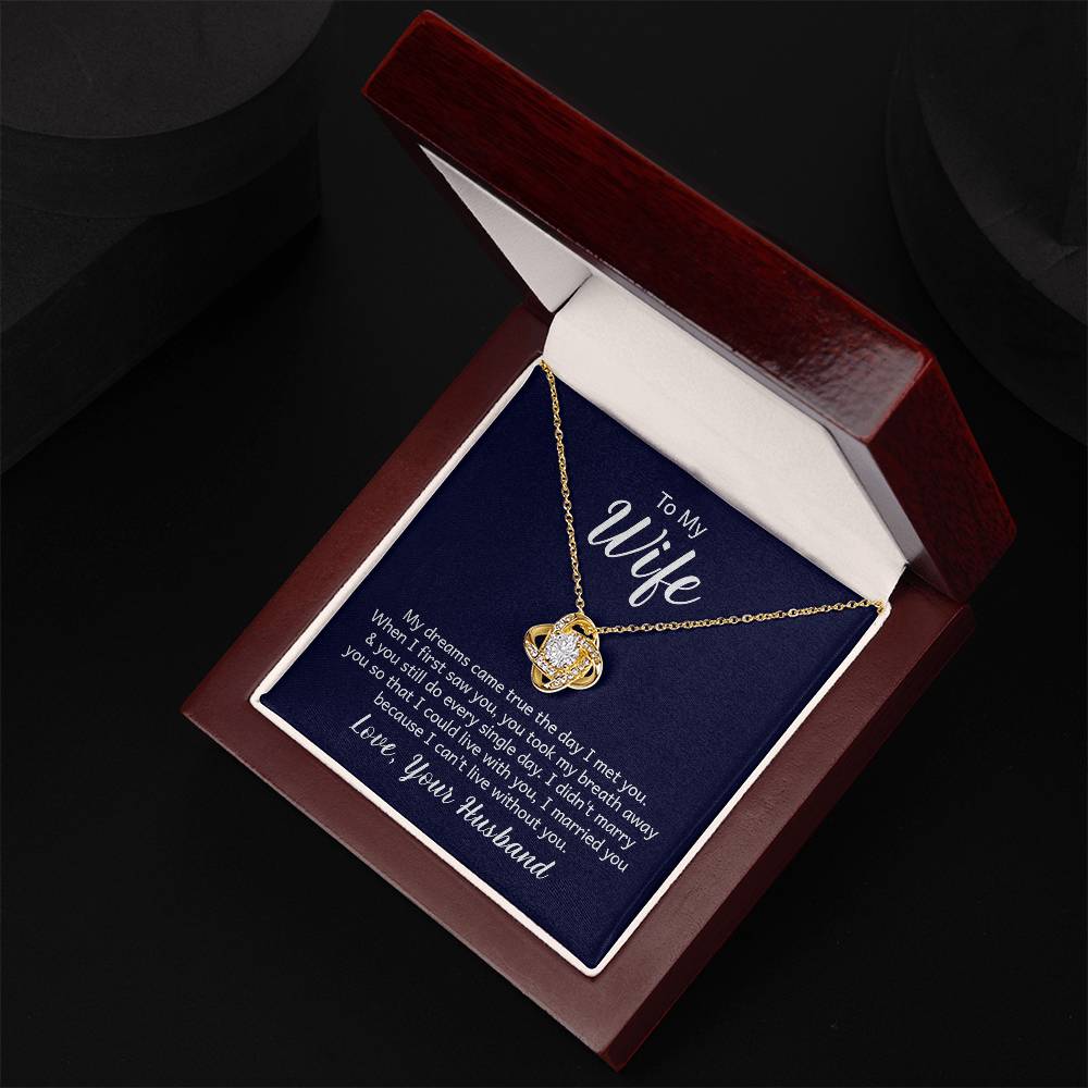 To my wife - Love Knot Necklace