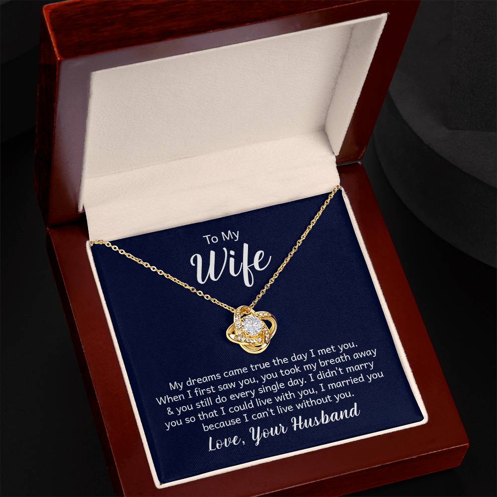 To my wife - Love Knot Necklace