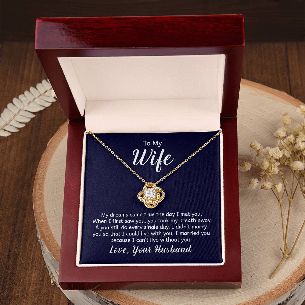 To my wife - Love Knot Necklace