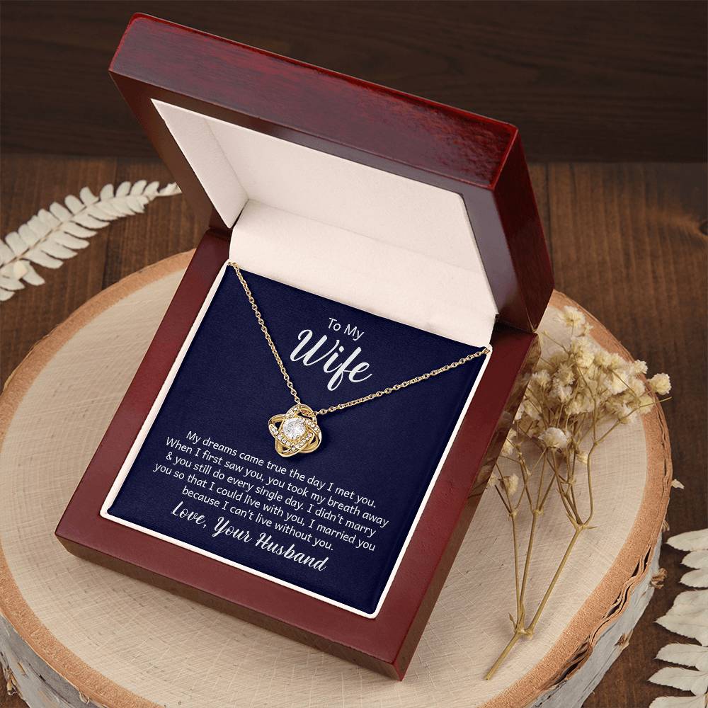 To my wife - Love Knot Necklace