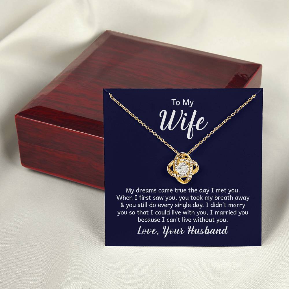 To my wife - Love Knot Necklace