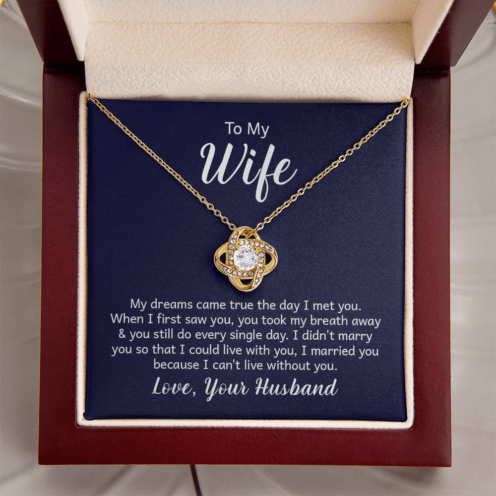 To my wife - Love Knot Necklace