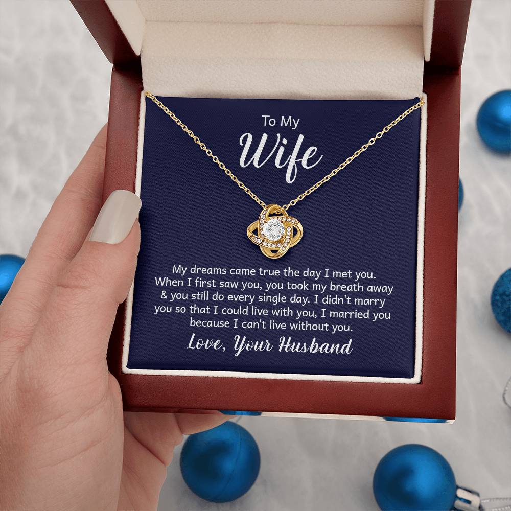 To my wife - Love Knot Necklace