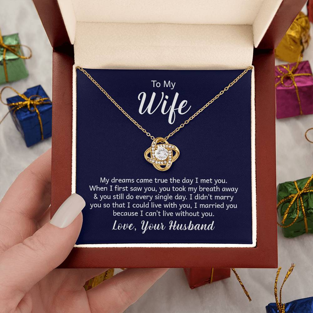 To my wife - Love Knot Necklace