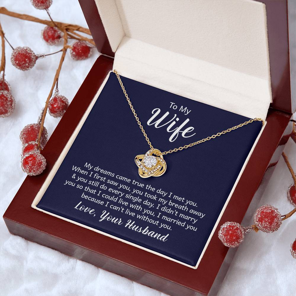 To my wife - Love Knot Necklace