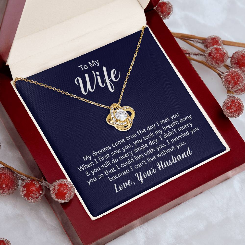 To my wife - Love Knot Necklace