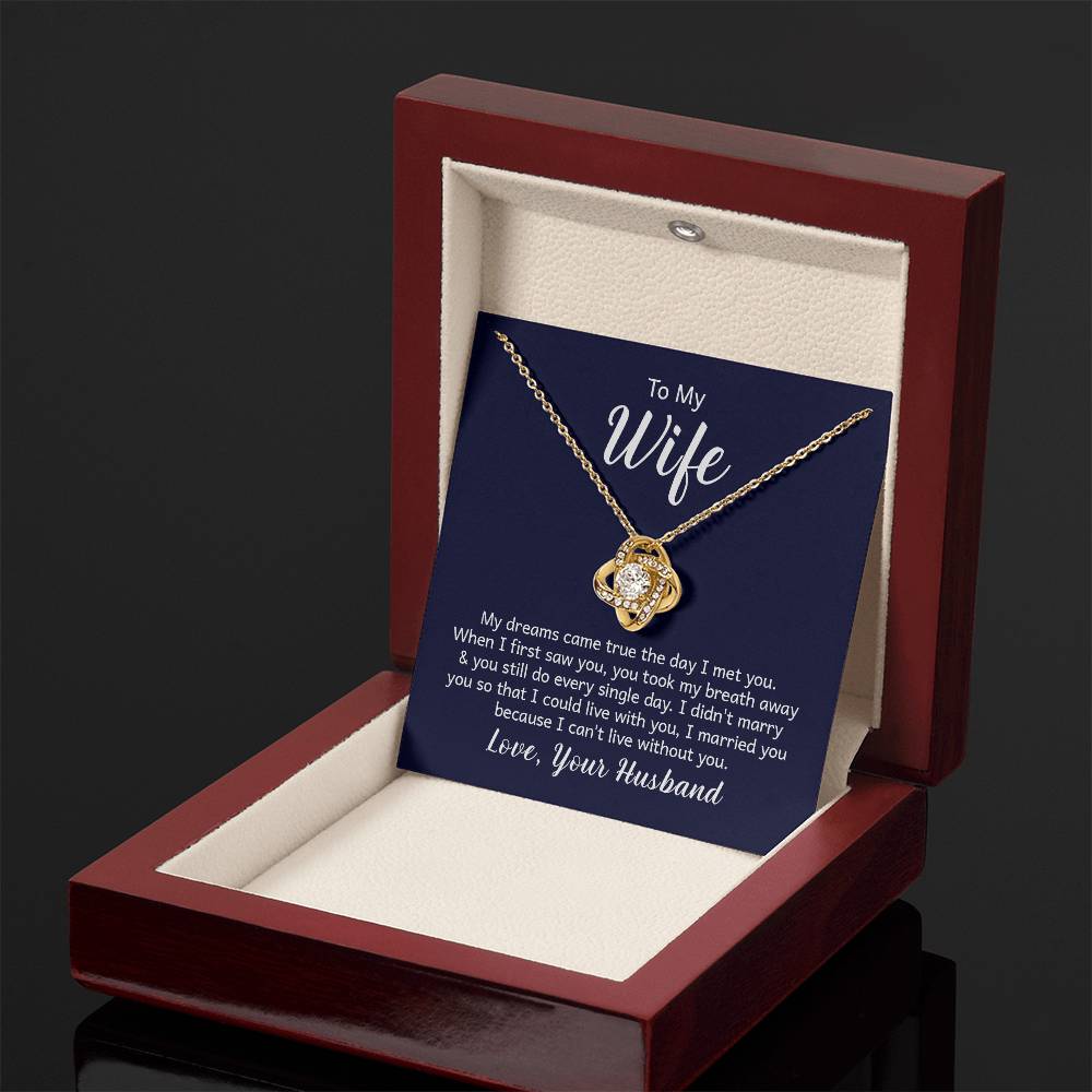 To my wife - Love Knot Necklace