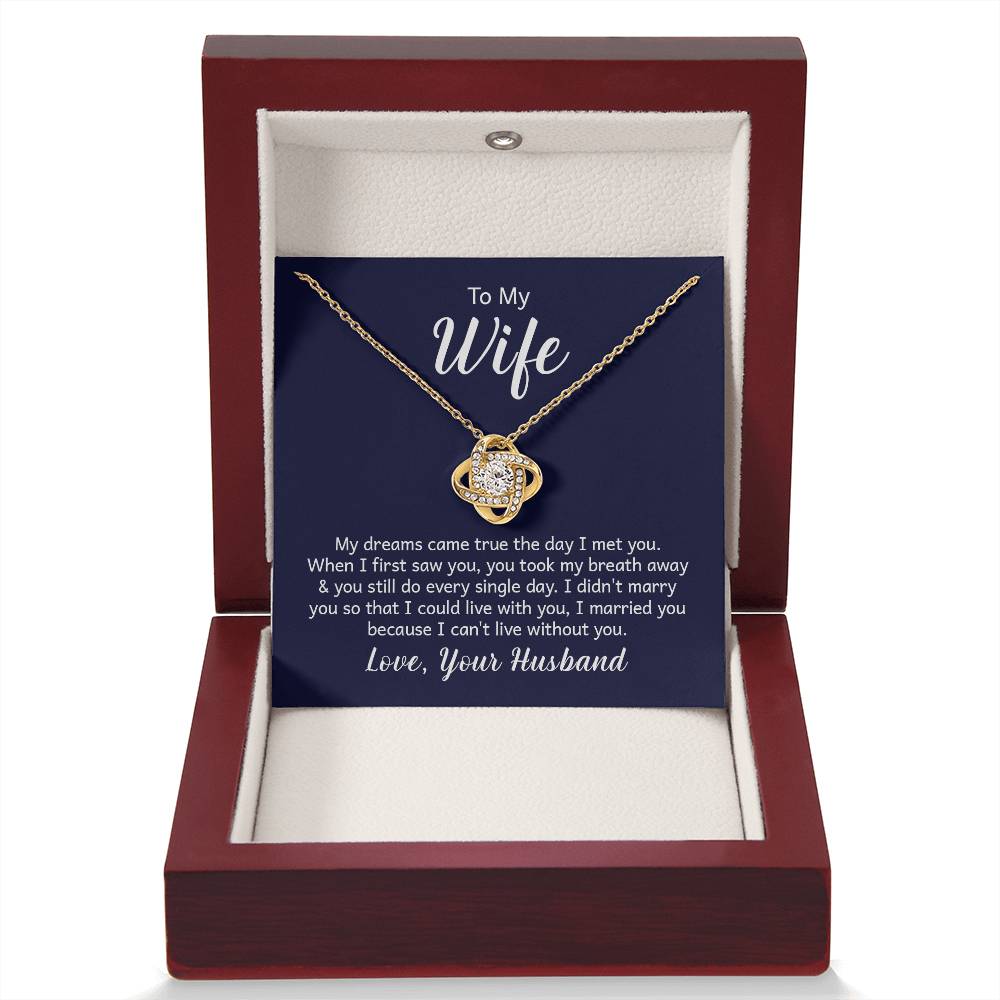 To my wife - Love Knot Necklace