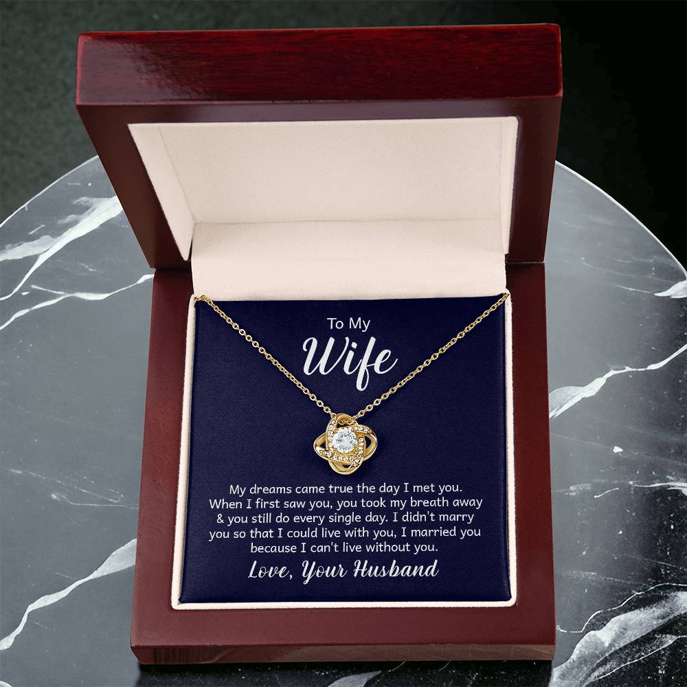 To my wife - Love Knot Necklace