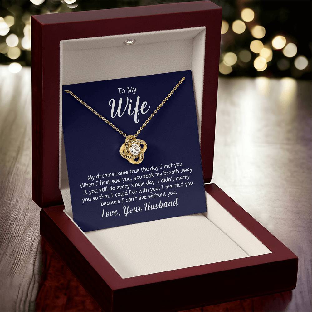 To my wife - Love Knot Necklace