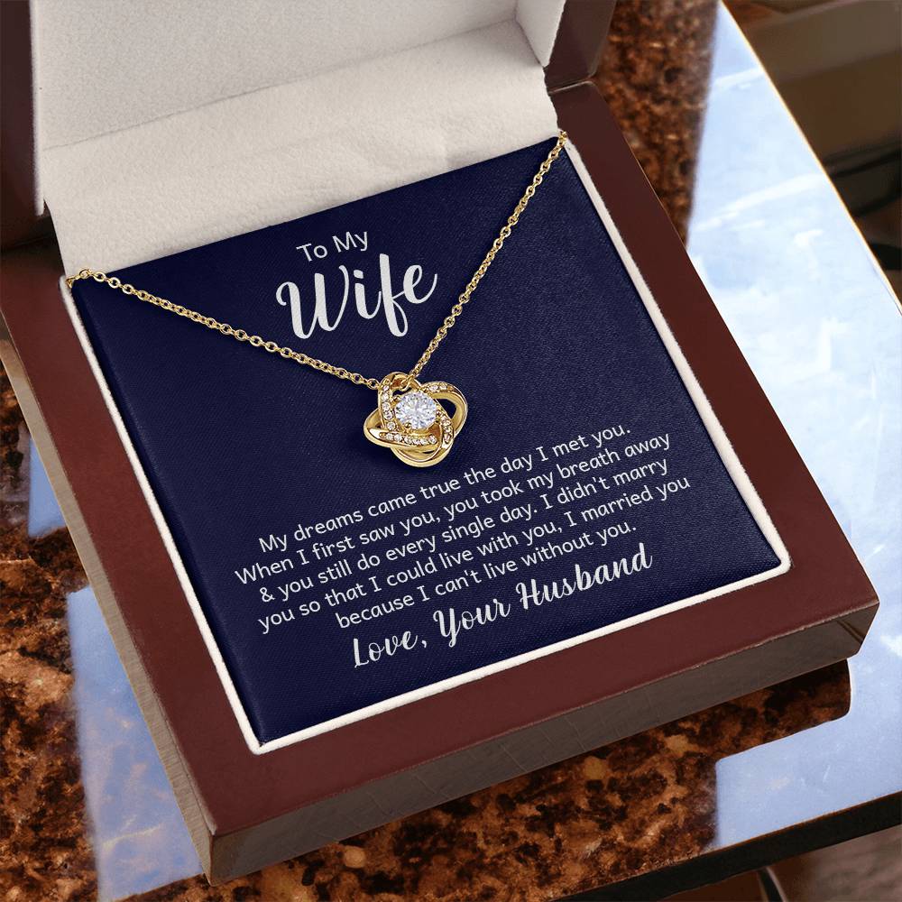 To my wife - Love Knot Necklace