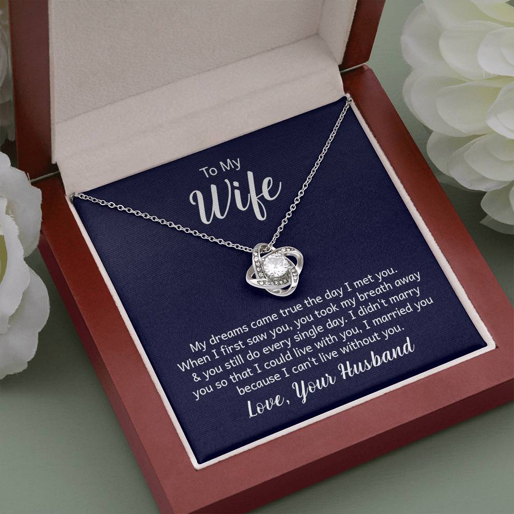 To my wife - Love Knot Necklace