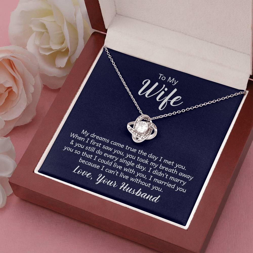 To my wife - Love Knot Necklace