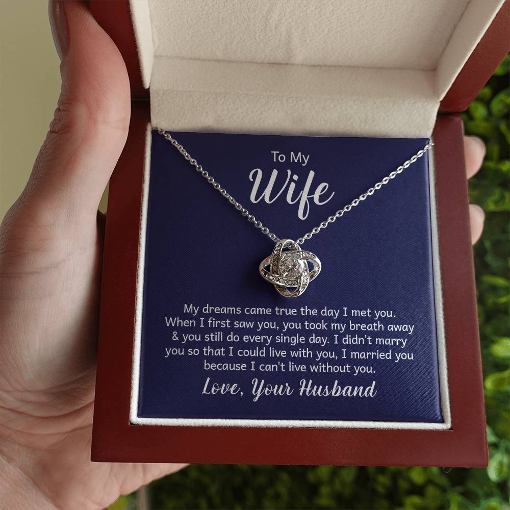 To my wife - Love Knot Necklace