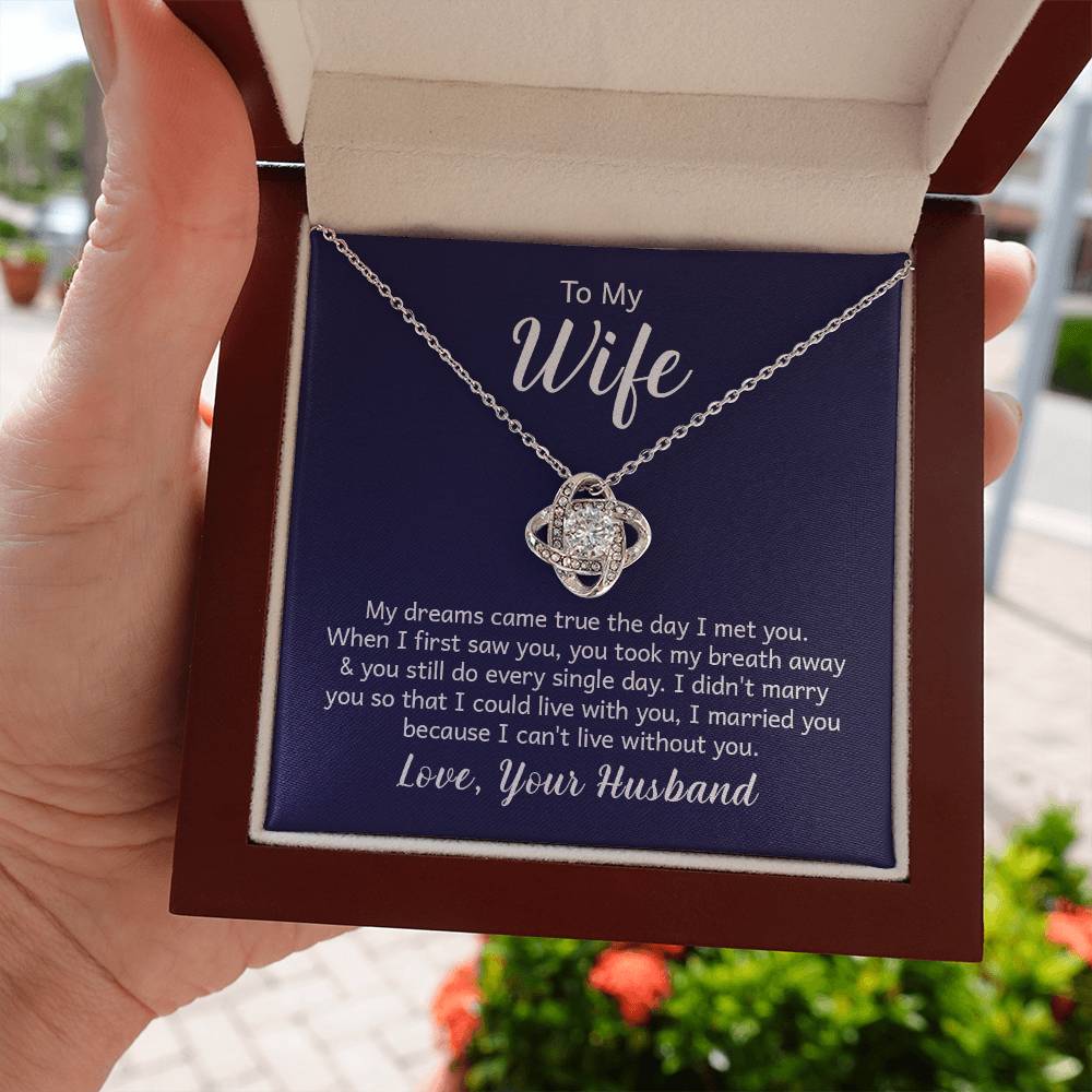 To my wife - Love Knot Necklace