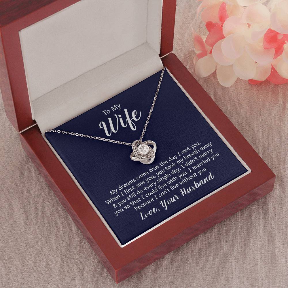 To my wife - Love Knot Necklace